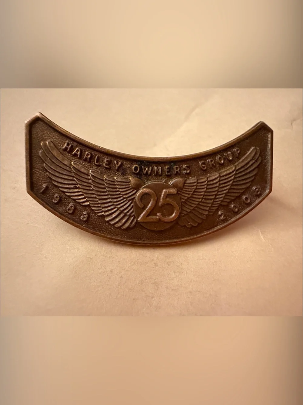 Harley-Davidson Bronze Winged 25th Anniversary Wall Hook
